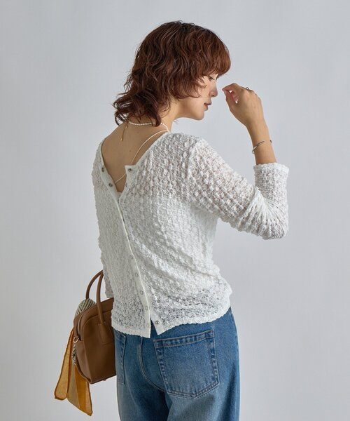 RIVE DROITE(リヴドロワ)の「【こなれ感抜群】レース2WAYカットソー(Tシャツ/カットソー・レディース・ブラック/オフホワイト・FREE)」の19枚目の写真