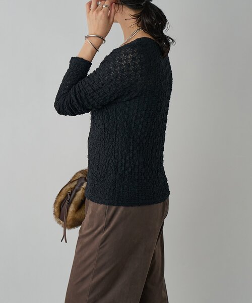 RIVE DROITE(リヴドロワ)の「【こなれ感抜群】レース2WAYカットソー(Tシャツ/カットソー・レディース・ブラック/オフホワイト・FREE)」の7枚目の写真