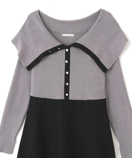 セール】◇ ビッグカラーニットワンピース（ワンピース）｜JILL by