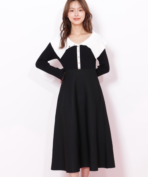 セール】◇ ビッグカラーニットワンピース（ワンピース）｜JILL by