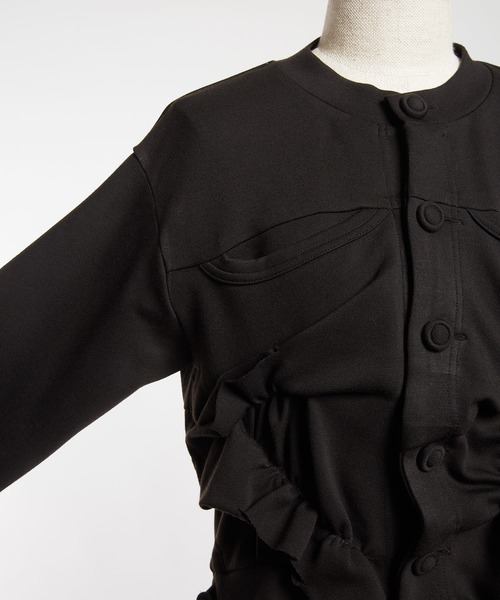 gomme（ゴム）の「ウォームポンチ　ギャザーカーディガン（カーディガン/ボレロ・レディース・ブラック・MEDIUM）」の17枚目の写真
