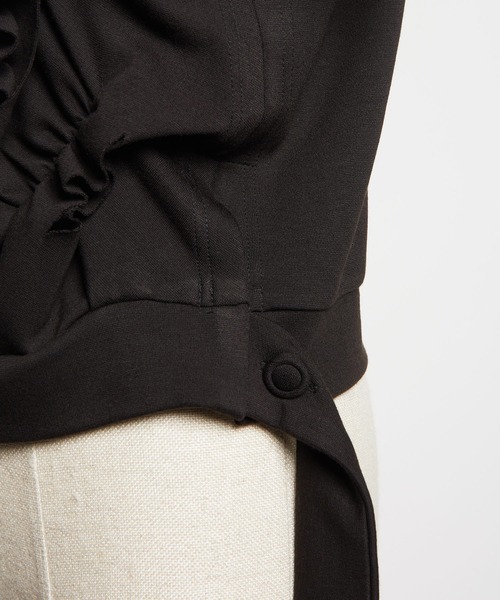 gomme（ゴム）の「ウォームポンチ　ギャザーカーディガン（カーディガン/ボレロ・レディース・ブラック・MEDIUM）」の18枚目の写真