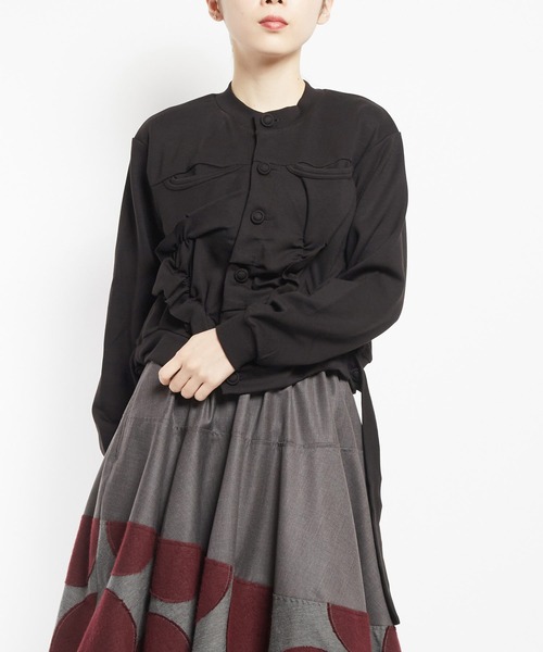 gomme（ゴム）の「ウォームポンチ　ギャザーカーディガン（カーディガン/ボレロ・レディース・ブラック・MEDIUM）」の22枚目の写真