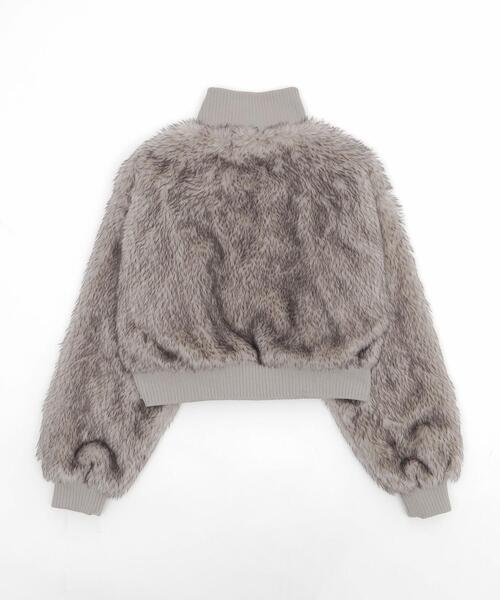 WEGO(ウィゴー)の「WEGO/Wジップ フェイクファーショートブルゾン(ブルゾン・レディース・アイボリー/ブラウン系その他/グレー系その他/ブラック/ダークブラウン・FREE)」の11枚目の写真