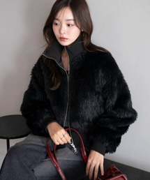 WEGO | WEGO/【25年秋冬新作】フェイクファーショートブルゾン(ブルゾン)