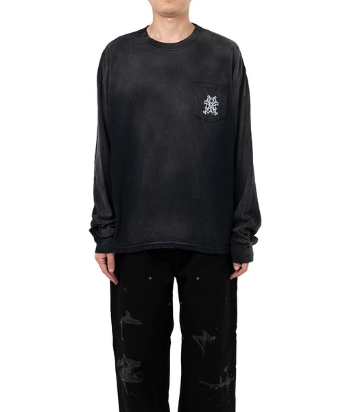 KAMIYA（カミヤ）の「"Messenger Bird" Distressed Pocket L/S T-shirt（Tシャツ/カットソー・メンズ・ホワイト/オレンジ・S/L/M）」の18枚目の写真