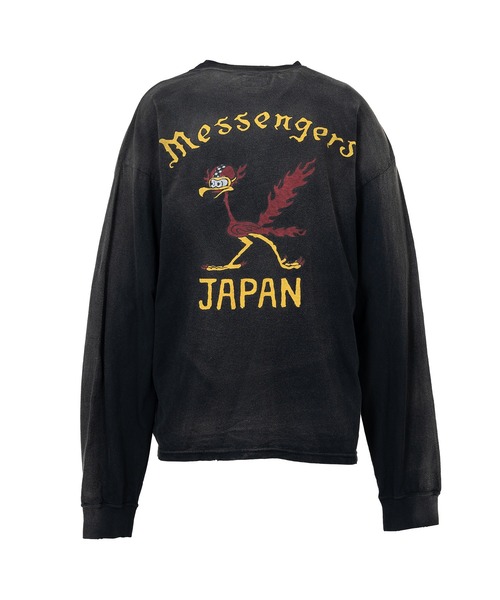KAMIYA（カミヤ）の「"Messenger Bird" Distressed Pocket L/S T-shirt（Tシャツ/カットソー・メンズ・ホワイト/オレンジ・S/L/M）」の19枚目の写真