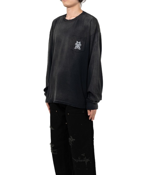 KAMIYA（カミヤ）の「"Messenger Bird" Distressed Pocket L/S T-shirt（Tシャツ/カットソー・メンズ・ホワイト/オレンジ・S/L/M）」の17枚目の写真