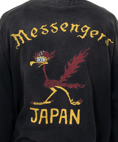 KAMIYA（カミヤ）の「"Messenger Bird" Distressed Pocket L/S T-shirt（Tシャツ/カットソー・メンズ・ホワイト/オレンジ・S/L/M）」の13枚目の写真