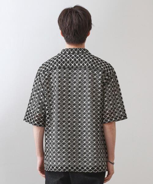 THE SHOP TK (ザ ショップ ティーケー )の「クラフトレース半袖シャツ 【洗濯機OK】(シャツ/ブラウス・メンズ・ブラック/オフホワイト・04/03/02)」の13枚目の写真