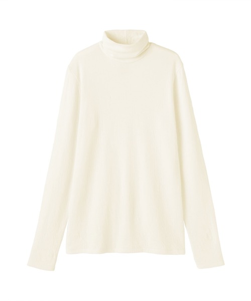 MUJI Labo（ムジラボ）の「〔MUJI Labo〕婦人　コットンカシミヤタートルネックＴシャツ（Tシャツ/カットソー・レディース・グレー系/オフホワイト/ブラック・XL/L/M/S）」の13枚目の写真