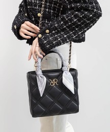 RANDA | 2WAY モノグラムスカーフキルティングハンドバッグ(ハンドバッグ)