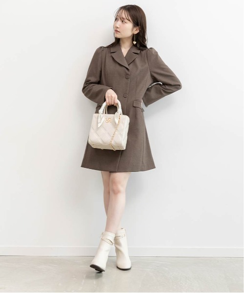 RANDA（ランダ）の「2WAY モノグラムスカーフキルティングハンドバッグ（ハンドバッグ・レディース・アイボリー/グレー/ブラック/ライトグレー・FREE）」の7枚目の写真