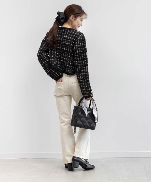 RANDA（ランダ）の「2WAY モノグラムスカーフキルティングハンドバッグ（ハンドバッグ・レディース・アイボリー/グレー/ブラック/ライトグレー・FREE）」の10枚目の写真