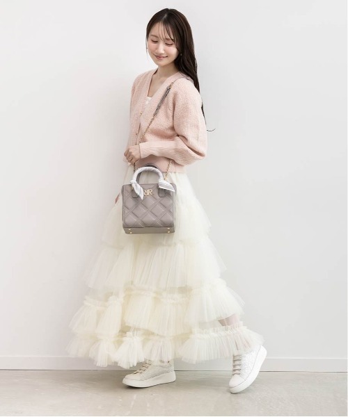 RANDA（ランダ）の「2WAY モノグラムスカーフキルティングハンドバッグ（ハンドバッグ・レディース・アイボリー/グレー/ブラック/ライトグレー・FREE）」の13枚目の写真