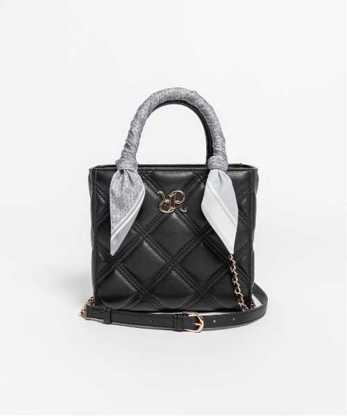 RANDA（ランダ）の「2WAY モノグラムスカーフキルティングハンドバッグ（ハンドバッグ・レディース・アイボリー/グレー/ブラック/ライトグレー・FREE）」の21枚目の写真