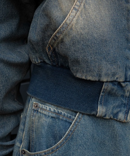 WEGO（ウィゴー）の「WEGO/【25年秋冬新作】ファーフードデニムショートブルゾン（ブルゾン・レディース・ブラック系2/コバルトブルー・FREE）」の10枚目の写真