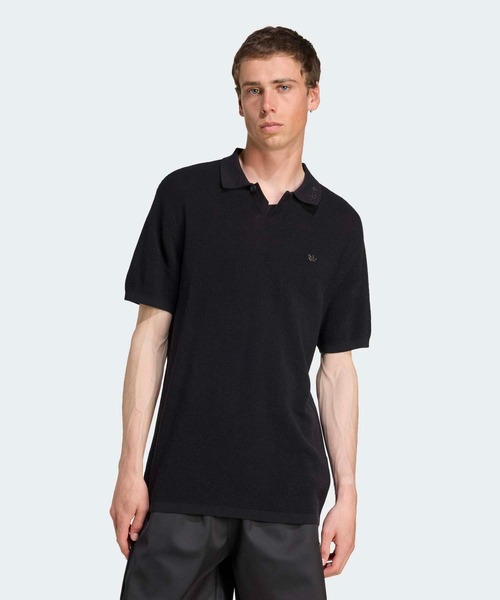 adidas（アディダス）の「プレミアムポロ / アディダスオリジナルス adidas Originals（ポロシャツ・メンズ・ブラック/ホワイト・XX-SMALL/XX-LARGE/LARGE/MEDIUM/SMALL/X-LARGE/X-SMALL/3XL）」の9枚目の写真