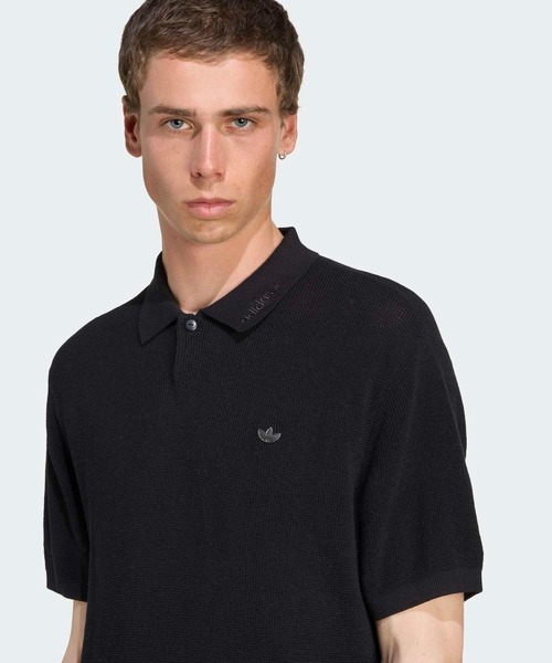 adidas（アディダス）の「プレミアムポロ / アディダスオリジナルス adidas Originals（ポロシャツ・メンズ・ブラック/ホワイト・XX-SMALL/XX-LARGE/LARGE/MEDIUM/SMALL/X-LARGE/X-SMALL/3XL）」の11枚目の写真