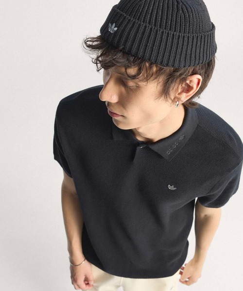 adidas（アディダス）の「プレミアムポロ / アディダスオリジナルス adidas Originals（ポロシャツ・メンズ・ブラック/ホワイト・XX-SMALL/XX-LARGE/LARGE/MEDIUM/SMALL/X-LARGE/X-SMALL/3XL）」の7枚目の写真