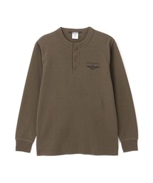 AVIREX(ABbNX)́scXtHONEYCOMB WAFFLE HENRY NECK NAVAL T-SHIRT / njJbt w[lbN ioTVc / AVIREX / ABbNX(TVc/Jbg\[)