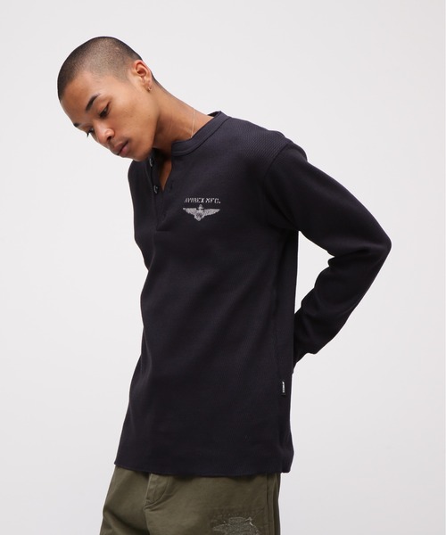 AVIREX(アヴィレックス)の「《直営店限定》HONEYCOMB WAFFLE HENLEY NECK NAVAL T-SHIRT / ハニカムワッフル ヘンリーネック ナバル長袖Tシャツ / AVIREX / アヴィレックス(Tシャツ/カットソー・メンズ・ナチュラル/ネイビー/チャコール・MEDIUM/XX-LARGE/X-LARGE/LARGE)」の22枚目の写真