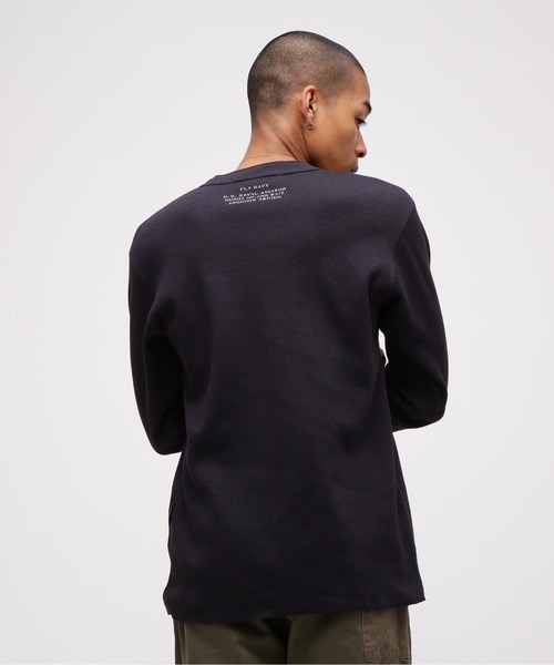 直営店限定》HONEYCOMB WAFFLE HENRY NECK NAVAL T-SHIRT / ハニカム