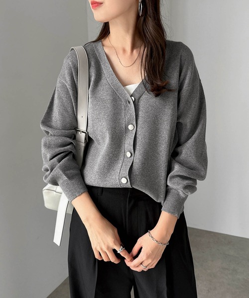 セール】金ボタンVネックニットカーディガン（カーディガン/ボレロ