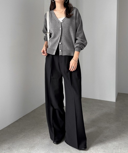 めろ出品 金ボタンVネックニットカーディガン（カーディガン/ボレロ