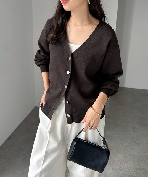 セール】金ボタンVネックニットカーディガン（カーディガン/ボレロ
