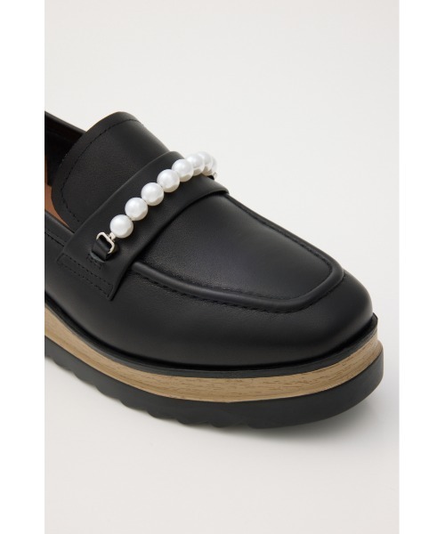 STACCATO（スタッカート）の「パールチェーンプラットフォーム（ローファー・レディース・ブラック/ホワイト・22.5cm/23cm/23.5cm/24cm/24.5cm）」の7枚目の写真