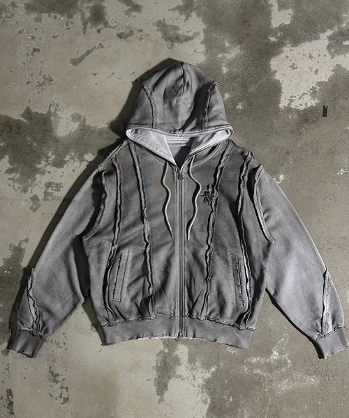 A'gem/9 XU スエット ジップ サブカル 地雷 モード ブラック A´gem/9 XU スエット ジップ サブカル 地雷 モード ブラック