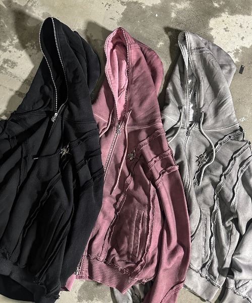 A'GEM/9 × .kom 『A'GEM/9/エージェムナイン』 吹付加工パーカー A'GEM