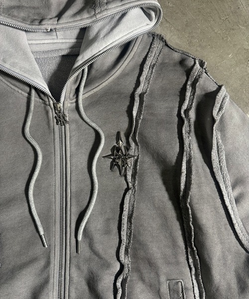 A'GEM/9 × .kom 『A'GEM/9/エージェムナイン』 吹付加工パーカー