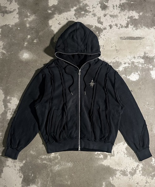 A'GEM/9 × .kom 『A'GEM/9/エージェムナイン』 吹付加工パーカー A'GEM