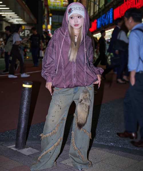 A'GEM/9 × .kom 『A'GEM/9/エージェムナイン』 吹付加工パーカー A'GEM