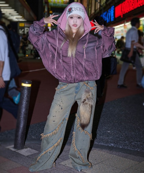 A'GEM/9 × .kom 『A'GEM/9/エージェムナイン』 吹付加工パーカー A'GEM