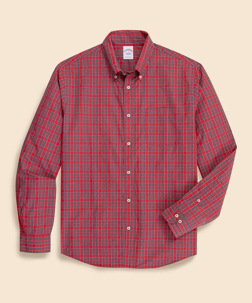 BROOKS BROTHERS(ブルックスブラザーズ)の「コットンポプリン シーズナルパターン フライデーシャツ(シャツ/ブラウス・メンズ・ストライプ/ネイビー/ブルー系その他/ピンク/ブルー/グレイッシュブルー/ホワイト/レッド/グリーン・LARGE/MEDIUM/SMALL/X-LARGE/X-SMALL)」の8枚目の写真