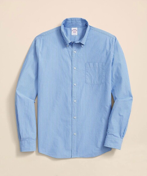 BROOKS BROTHERS(ブルックスブラザーズ)の「コットンポプリン シーズナルパターン フライデーシャツ(シャツ/ブラウス・メンズ・ストライプ/ネイビー/ブルー系その他/ピンク/ブルー/グレイッシュブルー/ホワイト/レッド/グリーン・LARGE/MEDIUM/SMALL/X-LARGE/X-SMALL)」の9枚目の写真