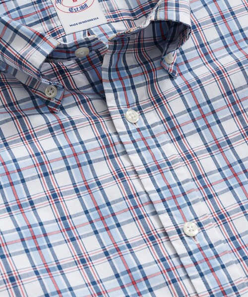 BROOKS BROTHERS(ブルックスブラザーズ)の「コットンポプリン シーズナルパターン フライデーシャツ(シャツ/ブラウス・メンズ・ストライプ/ネイビー/ブルー系その他/ピンク/ブルー/グレイッシュブルー/ホワイト/レッド/グリーン・LARGE/MEDIUM/SMALL/X-LARGE/X-SMALL)」の10枚目の写真