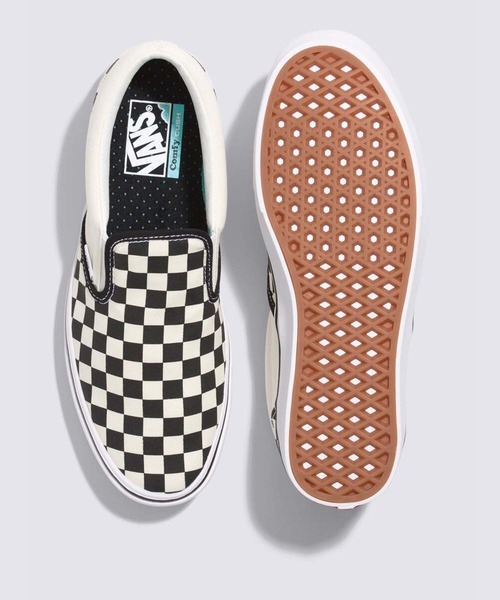 VANS（バンズ）の「コンフィクッシュ スリッポン / UA ComfyCush Slip- (CLASSIC) C VN0A3WMDVO41（スリッポン・メンズ・ブラック×ホワイト・10/9.5/9/8.5/8/7.5/7/6.5/6/5.5/5/4.5/4）」の6枚目の写真