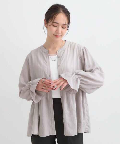 DRESKIP(ドレスキップ)の「【S-LL】大人フェミニン ペプラム風フリルブラウス(シャツ/ブラウス・レディース・ライトオレンジ系/ライトグレー・01/02/03/04)」の17枚目の写真