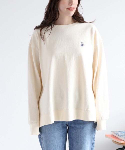 cepo(セポ)の「ワンポイントクマ刺繍ロングスリーブTee(Tシャツ/カットソー・レディース・チャコール/ブラウン/オフホワイト・M)」の13枚目の写真