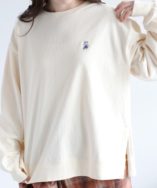 cepo(セポ)の「ワンポイントクマ刺繍ロングスリーブTee(Tシャツ/カットソー・レディース・チャコール/ブラウン/オフホワイト・M)」の15枚目の写真
