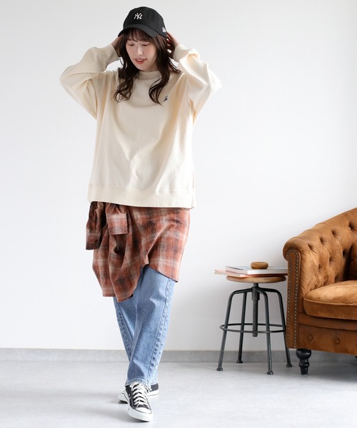 cepo(セポ)の「ワンポイントクマ刺繍ロングスリーブTee(Tシャツ/カットソー・レディース・チャコール/ブラウン/オフホワイト・M)」の4枚目の写真