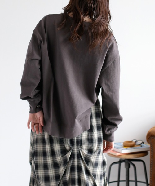 cepo(セポ)の「ワンポイントクマ刺繍ロングスリーブTee(Tシャツ/カットソー・レディース・チャコール/ブラウン/オフホワイト・M)」の22枚目の写真