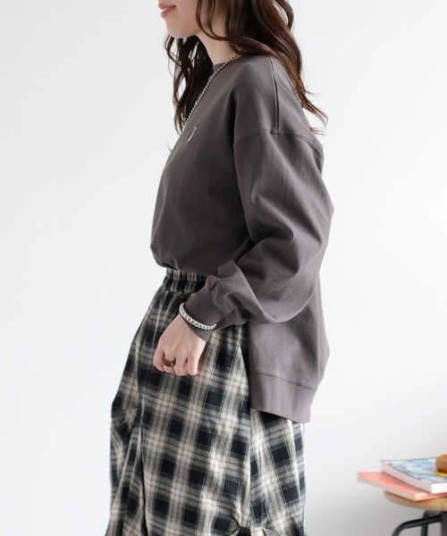 cepo(セポ)の「ワンポイントクマ刺繍ロングスリーブTee(Tシャツ/カットソー・レディース・チャコール/ブラウン/オフホワイト・M)」の21枚目の写真