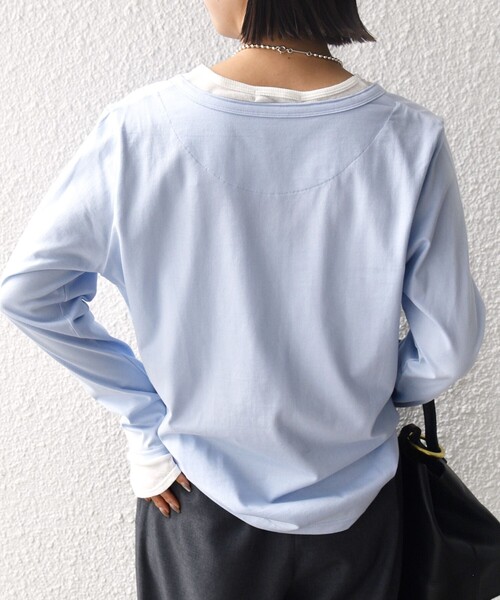 セール】レイヤード ライク ヘンリーネック プルオーバー（Tシャツ