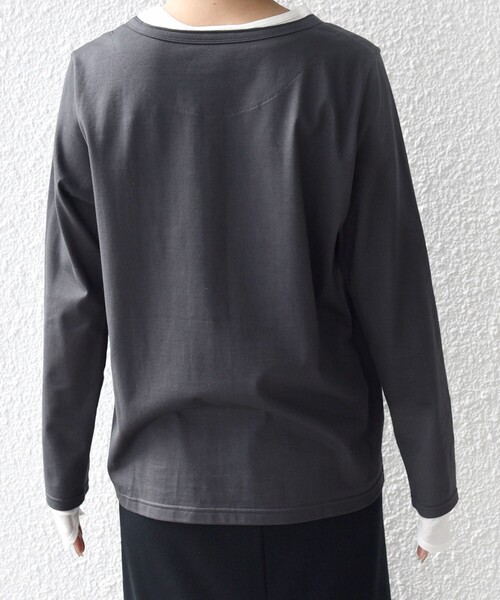 セール】レイヤード ライク ヘンリーネック プルオーバー（Tシャツ