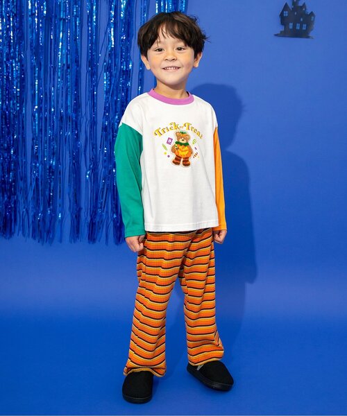 BREEZE（ブリーズ）の「【リンク/ジュニア対応】モチーフワッペン長袖Tシャツ（Tシャツ/カットソー・キッズ・イエロー/レインボー/ブルー/ブラック・80/90/100/130/140/110/120）」の9枚目の写真